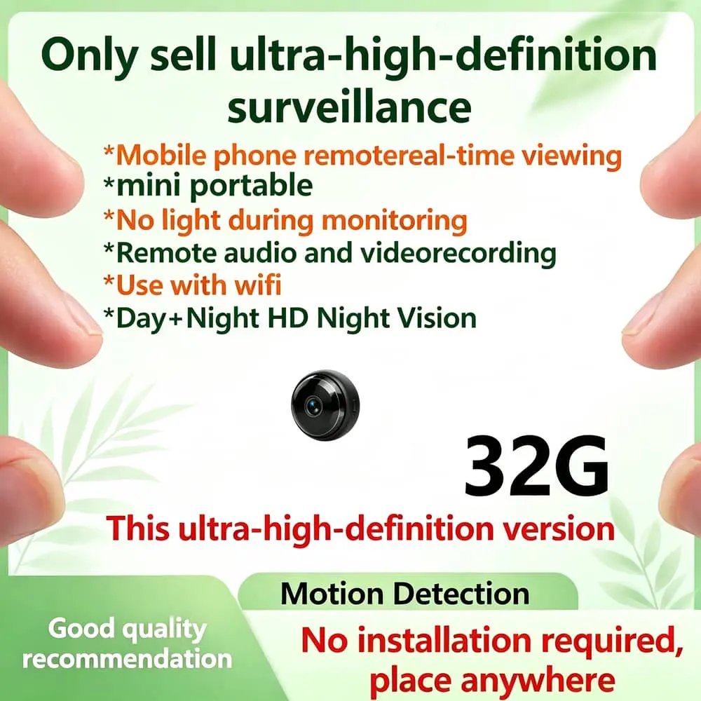 Brand A only sells super high definition version mini small camera wireless plug-in mobile phone remote no network HD night vision home camera not plug-in punch smart charging monitor recorder WIFI indoor and outdoor suit home
