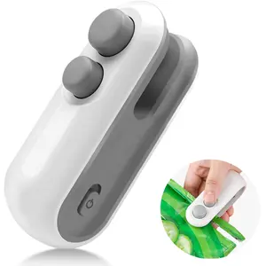 2 in 1 Heat USB Rechargeable Bag Sealer Mini Snack Bag Sealing Machine Plastic Electric Bag Sealers Keep Food Fresh Portable Sealer for Picnics Home Kitchen Travel