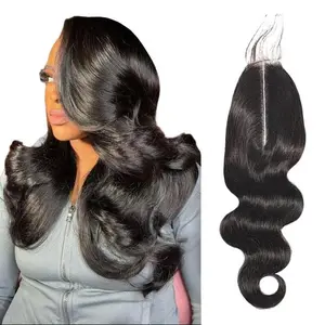 [LIVE-ONLY] Wequeen Transparent & HD Lace Closure 10A Grade 2"x6";4"x4";5"x5";13"x4" Upgrade Body Wave Straight #1B Natural Black 12-20inch Budget Friendly