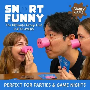 Hilarious Pig-Themed Party Game with 150 Challenge Cards! Get 5 Squeaking Pig Snouts & Mud Tokens. Fun You Laugh You Lose Family Game for Kids 8+ and Adults. Great for Groups, Perfect Christmas Gift, Birthday Party. 4-8 Players