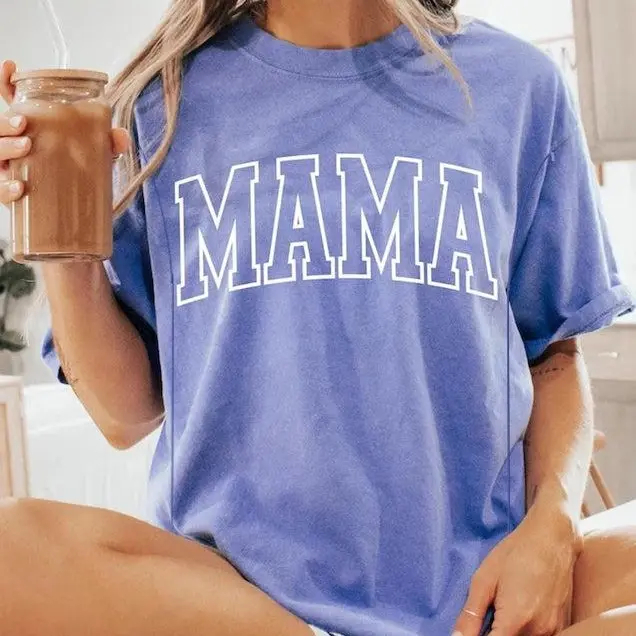 GIFTIFYMAMA Women's Relaxed Fit Maternity T-Shirt with Print and Invisible Zipper for Discreet Breastfeeding, Tee, Casual Tee Shirts, Tshirt, 100% Cotton, Nursing Tee