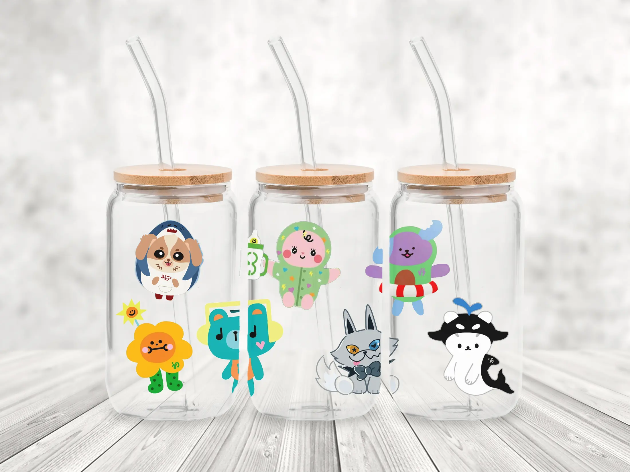 GMMTV Mascots 16 oz Glass