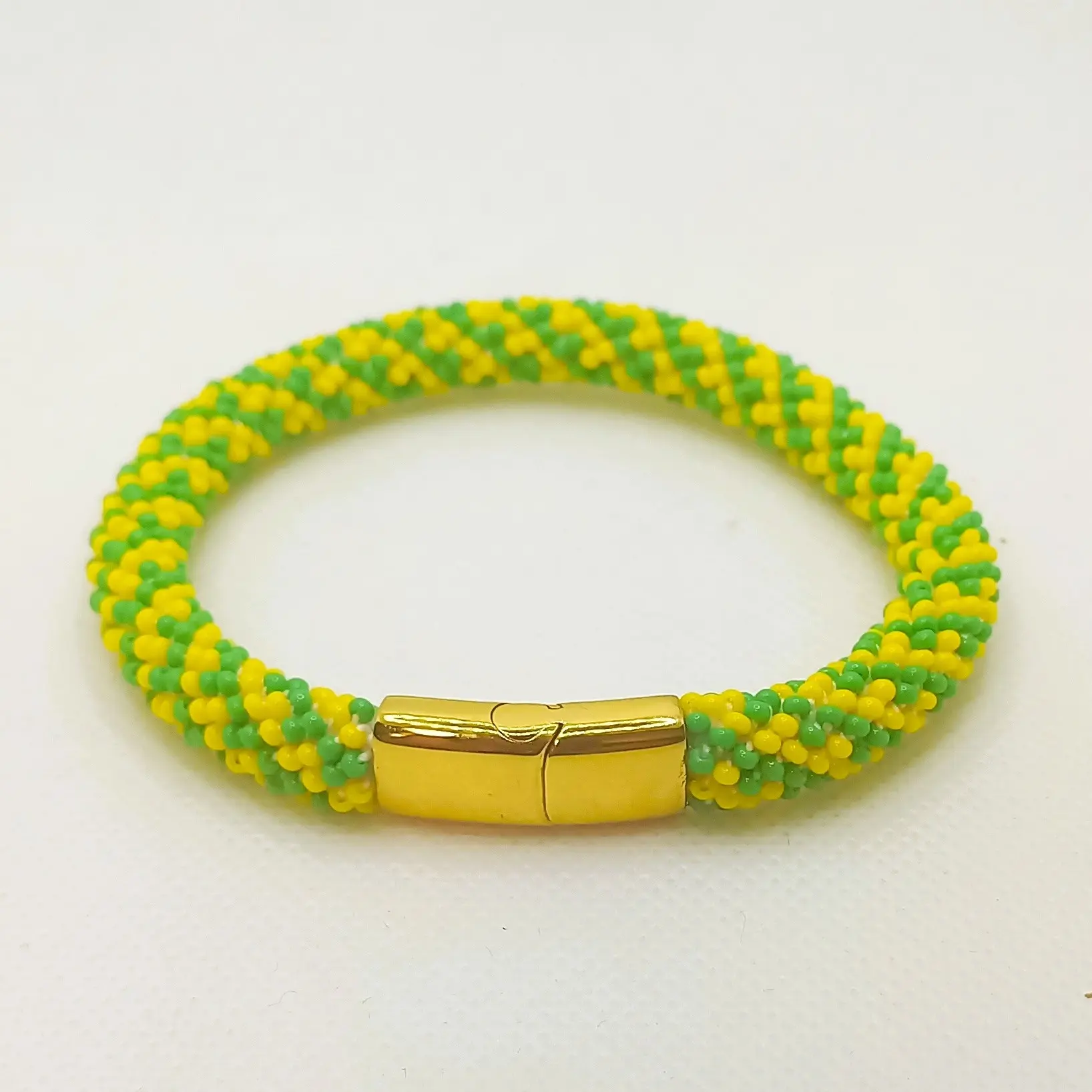 Ilde de Orula with Magnetic Stainless Steel Closure Beaded Crochet Bracelet for All Ages by Ilenes's Elekes