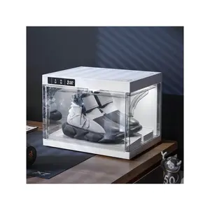 outstanding quality  Mayi Organizer LED Smart Control Boxes Clear Plastic Stackable For Sneaker Display Case And Collection Crate Auto Opening Shoe Storage Box Cool Room Decor