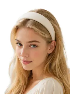 Solid Color Padded Headband, Thick Sponge Fabric Hair Hoop, Elegant Non-slip Hair Accessories for Women, Chic Headbands