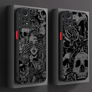 Dark Horror Skull Floral Portrait Phone Case for Samsung Galaxy S26 S25 S24 S23 S22 S21, Soft TPU Shockproof Shell, Dark Aesthetic Gift
