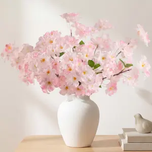 10pcs Cherry Blossom Branches 37.5cm Suitable for four-season home decoration, wedding decoration, Valentine's Day decoration, table centerpiece, room decoration, and vase DIY decoration.