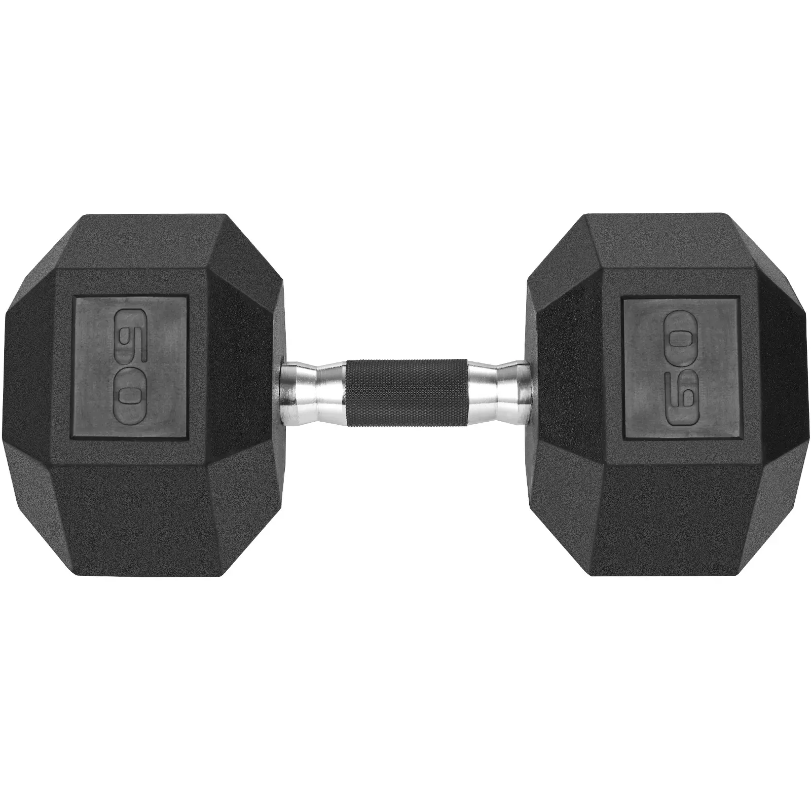 TLGREEN Rubber Grip Dumbbells Rubber Coated Cast Iron, with Anti-Slip Hex Black Dumbbell, Free Weights Dumbbell Set, 60lb/ 65lb/ 70lb/ 75lb dumbbell Single