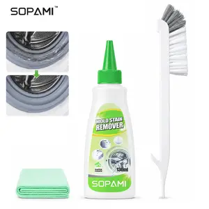 SOPAMI Mold Stain Remover Gel 130ml fine pointed nozzle fits narrow crevices deeply removes mold stains suitable for laundry room bathroom kitchen household cleaning