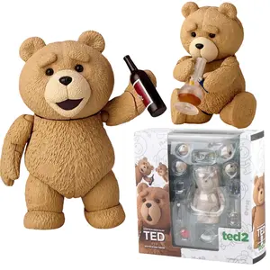 Ted 2 Figure Bjd Ted Teddy Bear Action Figure Revoltech No.006 Teddy Brick Figure Gk Movie Model Toy Gift