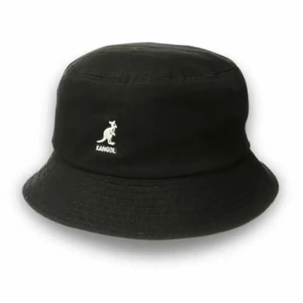 Kangol Washed Bucket Hat Cotton Flat Crown Unisex Casual Summer Fisherman Cap
