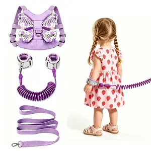 Cute Butterfly Child Harness Leash with Anti-Lost Wrist Link, Outdoor Walking Assistant Tether Strap, Mother's Day Gift for Toddler Girls