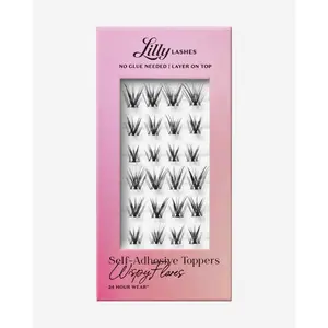 Lilly Lashes WispyFlares Self-Adhesive Toppers No Glue Needed V-Shaped Design Makeup Cosmetic Enhancer TikTok Shop Exclusive - Eyelashes