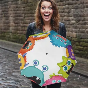 Kids Cute Monster Umbrella - Playful Foldable | Children