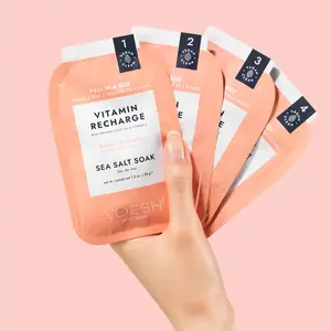 Voesh PediBox Vitamin Recharge - Deluxe 4-Step Pedicure Kit with Mango Extract for Nail Care & Manicure