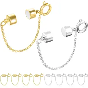 8 count  Bracelet Clasps and Closures with Safety Chain Never Fall  and  Bracelet Extender Converter  Clasps for Women
