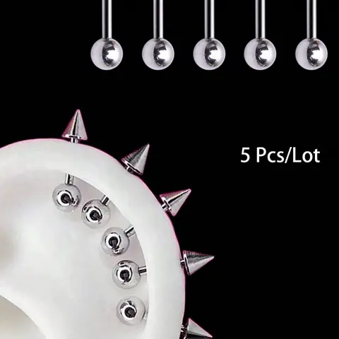 5 Pcs/Lot Punk style Stainless steel Spike Earring Helix piercing Tragus Forward Helix Evil Ear Piercing Ear Studs Punk Style Earrings Spiky Earrings Helix Pierced Earring