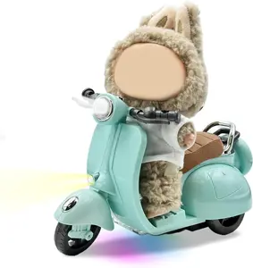 Motorcycle Toy – Rideable Doll Motorcycle Toy with Music & LED Lights – Perfect Doll Accessory for Collectors – 4 Stylish Colors