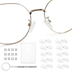 Soft Cushioned Rubber Eyeglasses Nose Pads, Replacement Pads with Eyeglass Repair Kits for Sunglasses, Myopia Glasses