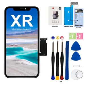 For Xr Lcd Screen Replacement 6.1 Inch Frame Assembly Display And 3d Touch Digitizer With Repair Tools Kit A1984/a2105/a2106/a2108 Waterproof Adhesive Tempered Glass