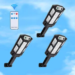 Outdoor Solar Street Light, Solar Street Lamp, 43 LED Wide Angle Solar Floodlight, Energy Saving Lighting Suitable for Garden Lighting, Remote Control & Sensor Function, Waterproof Outdoor Light