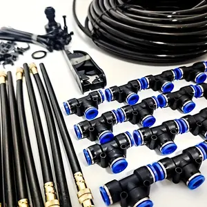 20m Micro Drip Irrigation Kit, Adjustable 7.87" Brass Mist Nozzle, Efficient Balcony & Greenhouse Gardening, Adjustable Watering System