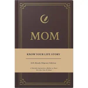 Mother's Day Gift Mom I Want to Know Your Life Story Leather Journal (Hardcover): Keepsake Gift for Mom on Mothers Day, Birthday, and Christmas, Guided Life Story Journal