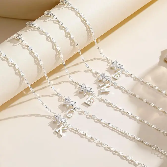 G letter bow zircon bracelet