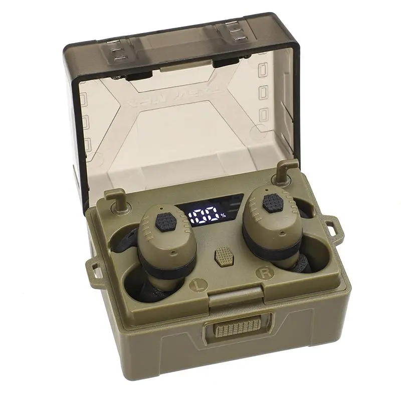 ARMNEXT Tactical Bluetooth Earplugs - 31dB NRR Hearing Protection Audio Device, Bluetooth 5.4, 50H Battery Life, Phone Connectivity, Headphone Port, Charging Support for Shooting & Outdoor Fun, Wireless Bt