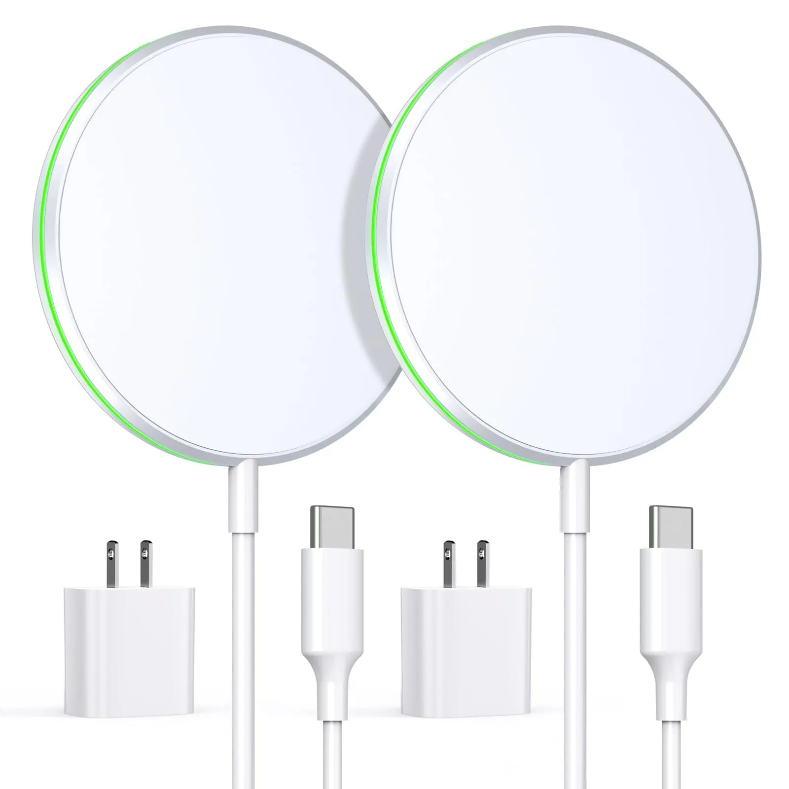 2-Pack 15W Magnetic Charger + 20W Adapter For iPhone 17-12