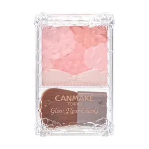CANMAKE Japan Creamy Peach Petal Blush Palette - Natural Coral Tone, Gentle & Subtle Glow, NEW