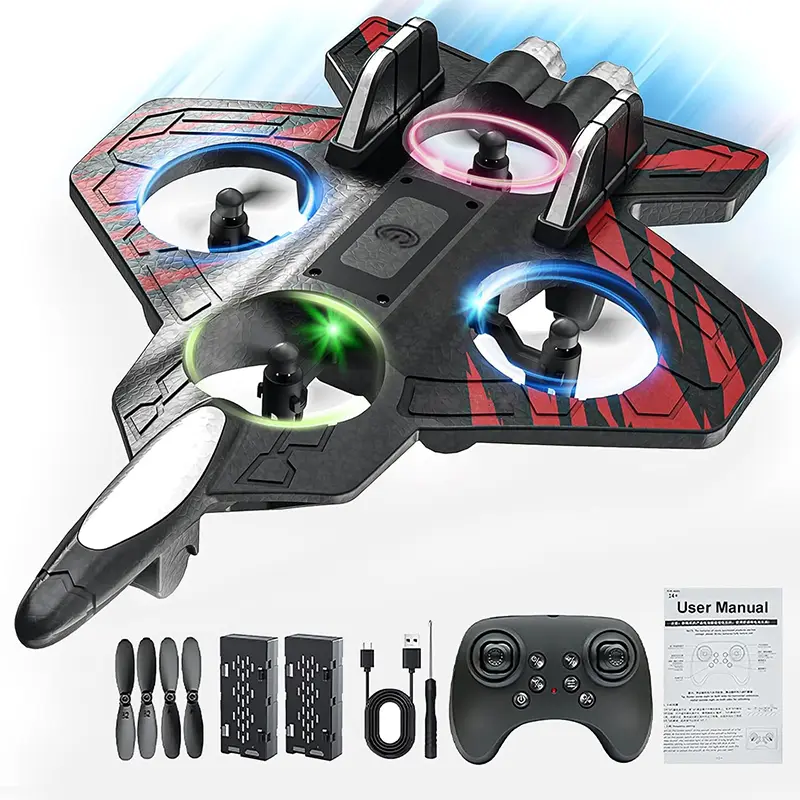 RC Airplane Trainer - Remote Control Aircraft with 2 Batteries, Foam Build, 360° Flip, Easy-to-Fly for Beginners, Toys & Hobbies Science & Technology Educational Toy