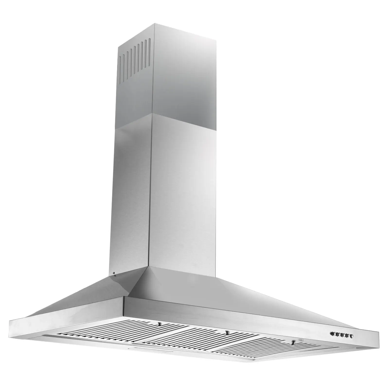 36-Inch Stainless Steel Wall-Mount Range Hood (Model ZMS-0190B) - 450 CFM 3-Speed Exhaust Fan, Ducted/Ductless Touch Control, 2 Permanent Filters, Durable Home Kitchen Appliance, Kitchen Appliances, 2 Filters