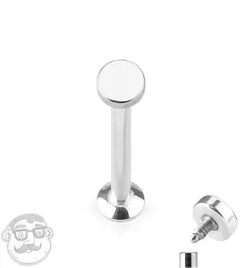 16G Round Top Internally Threaded Flat Back Steel Post