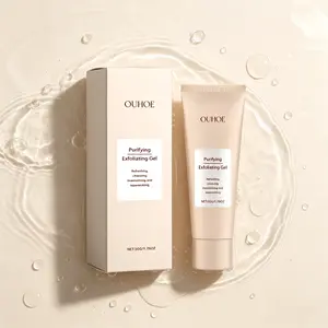 Exfoliating Gel 50g – OUHOE Purifying Formula – Removes Dead Skin, Blackheads & Impurities – Refreshing & Moisturizing – Unclogs Pores & Smooths Texture – Gentle Daily Exfoliator for All Skin Types