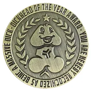 2pcs Funny Dick Spade Challenge Coin Ins Wind Ancient Bronze Retro Wandering Coin Funny Coin