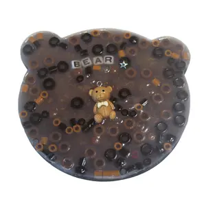 Picky Pad Bear ~ Black & Brown Beads ~ Bead Picking ~ Fidget Picking ~ Sensory Pad ~ Anxiety Relief ~ Tactile Pad