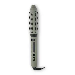 StyleCraft Sage Retractable Styling Brush and Curling Wand - Professional Ceramic Barrel 1.25" Inch Wand