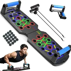 Push up Board, Push-up Board Training Set,30 Holes HomePush-up Training Board, Pull Bar, Chest Muscle AbdominalMuscle Training Equipment for Men & Women, FitnessEnthusiasts, Upper Body Strength, Portable Design, AbWorkout Machine,Unique Gifts for Man