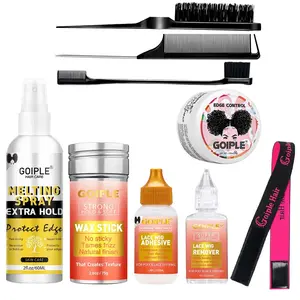 Goiple Lace Wig Set for Beginners, Waterproof Long-Lasting Invisible Adhesive, Hair Replacement Adhesive, Hair Fusion Spray, Strong Natural Hold, Control Wig Installation Kit