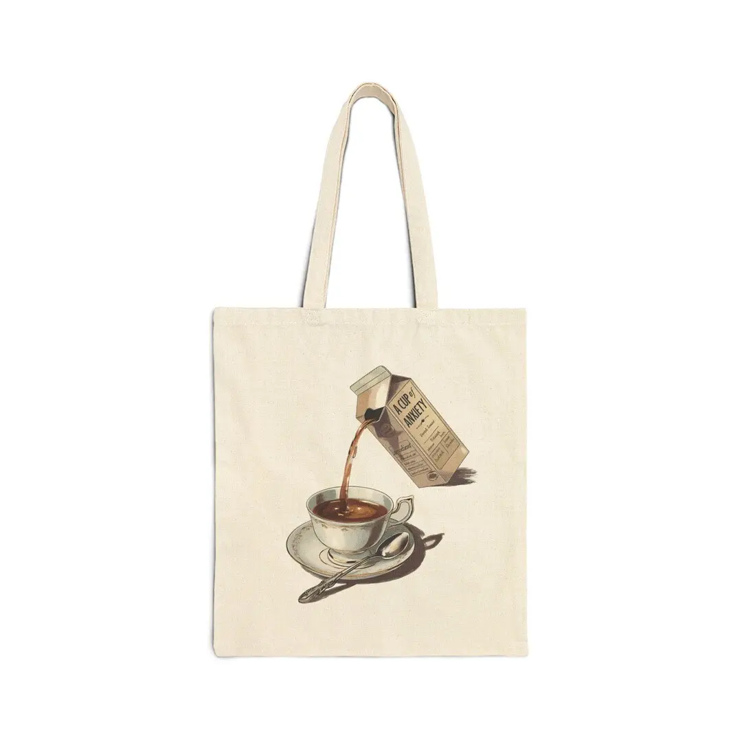 Anxiety Tote Bag, Anxiety Bag, Anxiety Canvas Tote, Therapy Tote Bag, Mental Health Tote, Your Anxiety Is Lying, Anxiety is a lying ass hoe