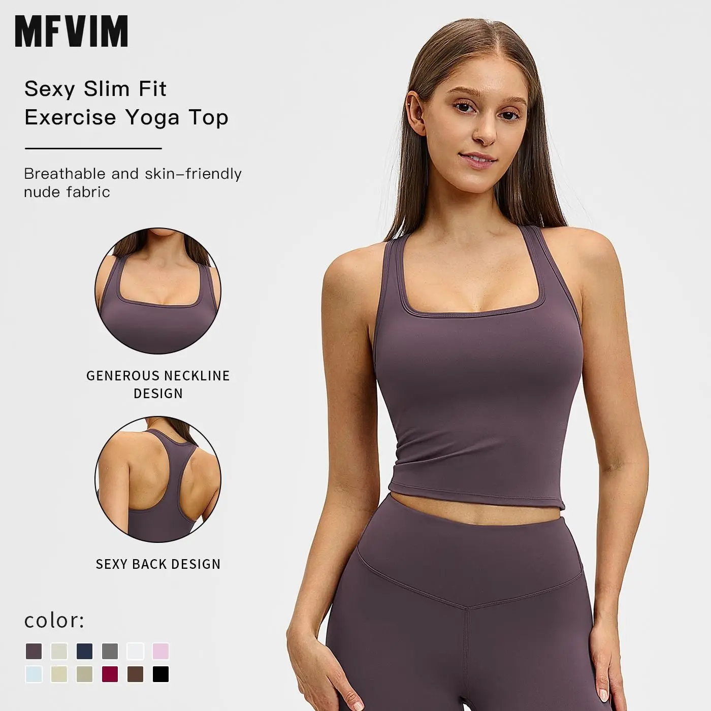 MFVIM Women's Sports Bra, Solid Halter Backless Workout Top in Stretch Nylon, Breathable & Quick Dry for Yoga & Gym, Sportswear Bra, Yoga To Gym Ready, Dry-Fit Quick, Female, Supportive Gym Bra, Yoga Wear Fitness