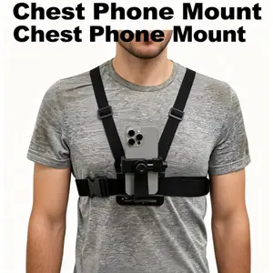 First-person perspective shooting accessories, action camera, chest strap, live streaming, outdoor cycling, phone holder