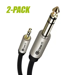 2-Pack 1/8" (3.5mm) Male to 1/4" (6.35mm) Male TRS Stereo Audio Cable 2-Pack 1/8" (3.5mm) Male to 1/4" (6.35mm) Male TRS Stereo Audio Cable