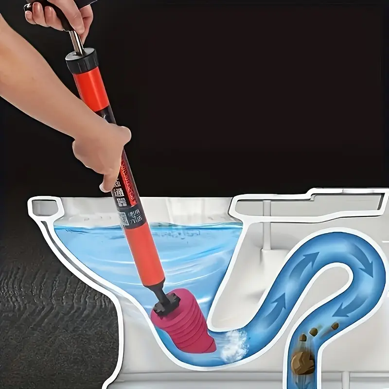 Toilet Unblocker, Heavy Duty Air Pressure Pipe Drainer, Sink and Shower Clog Cleaner, Ergonomic Handle Design, Efficient Bathroom Unblocker