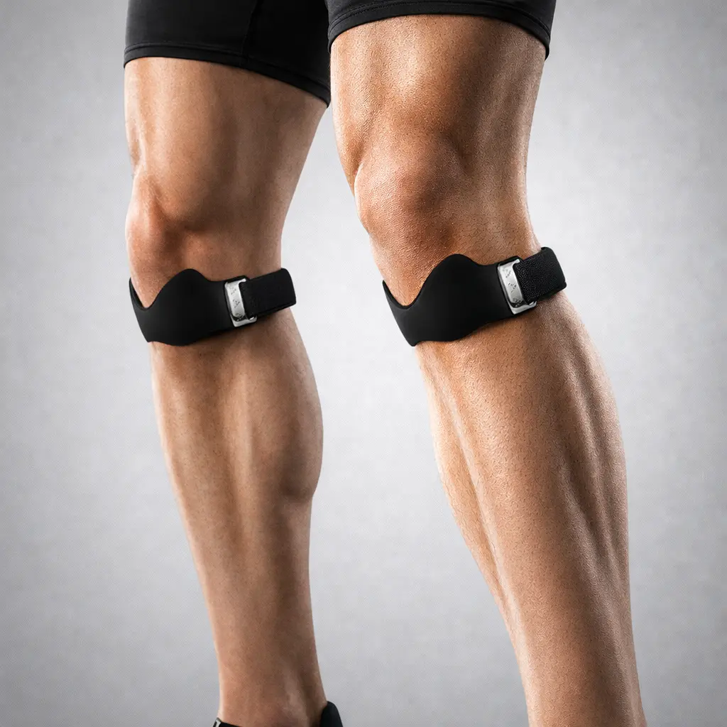 FallFreshness Knee Pain Relief Silicone Patella Strap – Adjustable Brace for Women and Men, Suitable for Running, Basketball, Volleyball, Squats, Tendonitis & Jumper’s Knee Support