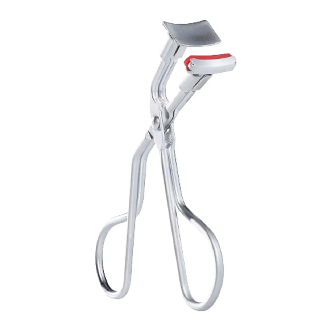 Precision Eyelash Curler with Narrow Plate for Short Lashes, Gently Lifts and Defines Inner/Outer Corners, Silver Metal Makeup Tool with 1 Replacement Pad, Curling Lashes, Precision Lash Curler