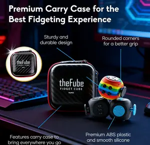 6-Sided Fidget Infinity Cube – Stress Relief for Adults & Kids, Silent & Audible Modes with Carry Case