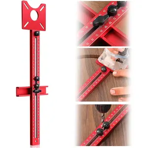 4 in 1 Router Milling Groove Bracket Aluminum Alloy Router Circle  Jig Adjustable Circle  Guide Cabinet Hardware Multifunctional Jig Suitable for Woodworking(Common)