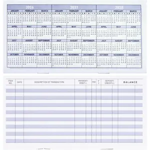 20-Pack Checkbook Registers, Blank Lined Transaction Ledgers for Personal and Business Banks, for Savings and Checking Accounts